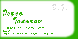 dezso todorov business card